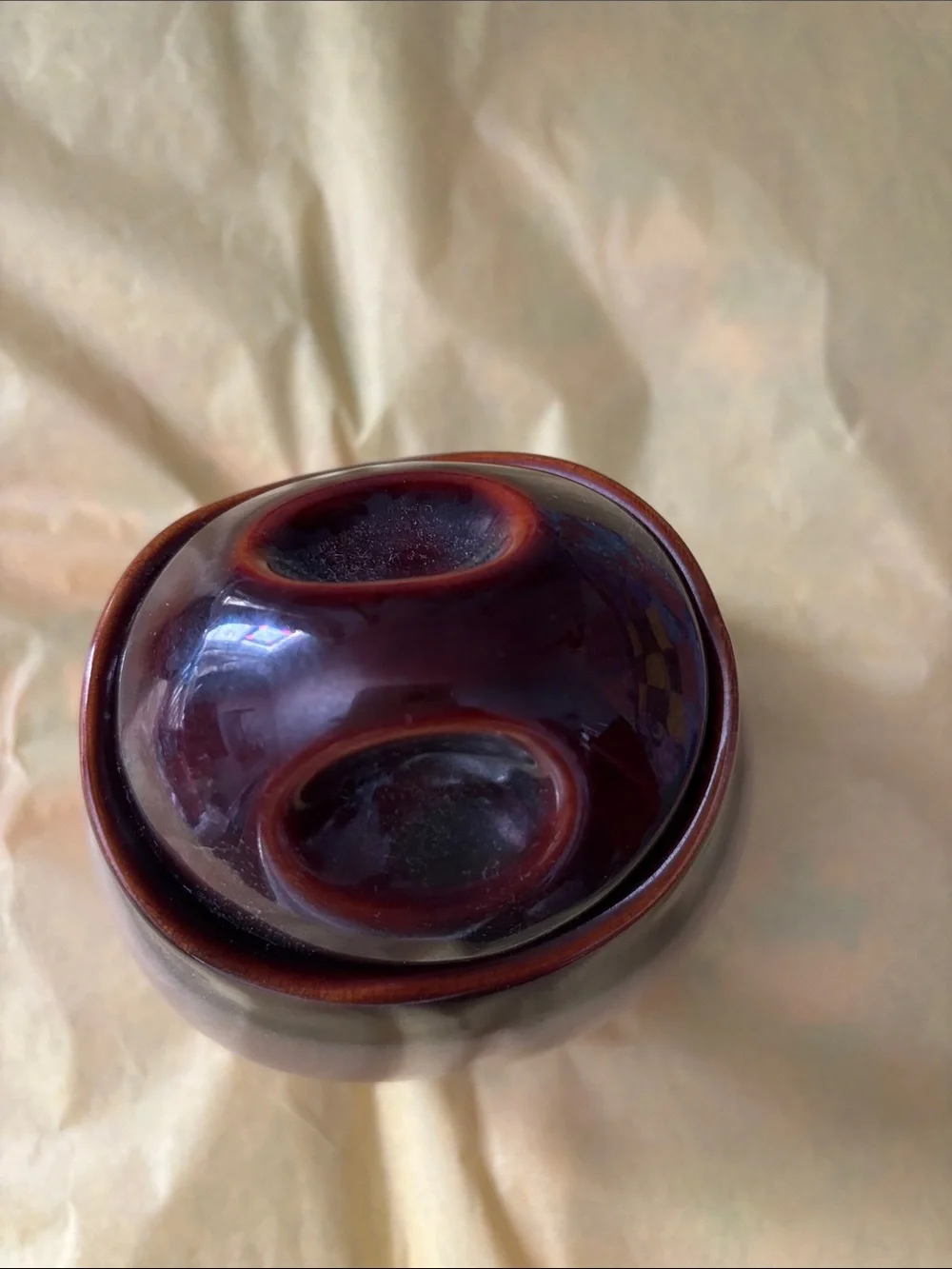 Sango Nova Brown Ceramic Brown Gradient Creamer and Sugar Set
